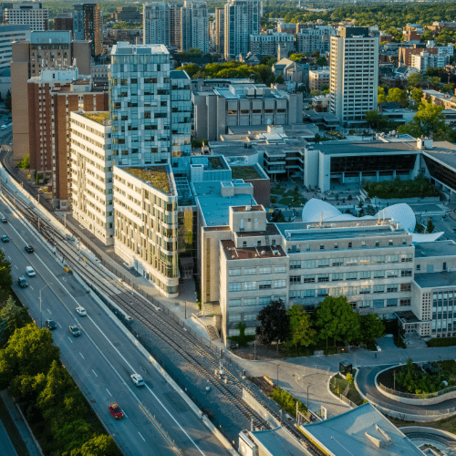 Le campus vu d'en haut