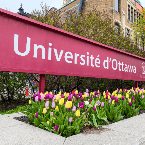 signalisation à l'Université d'Ottawa