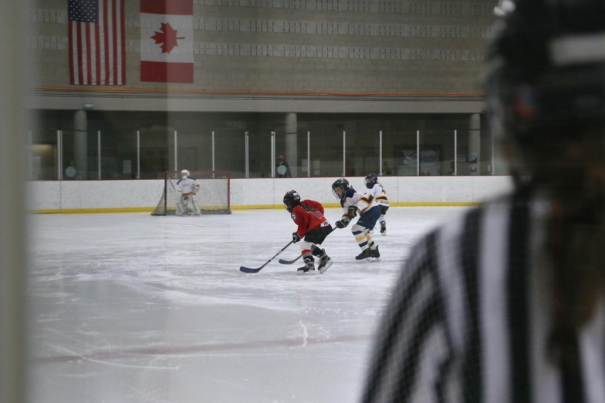Des jeunes joueurs de hockey