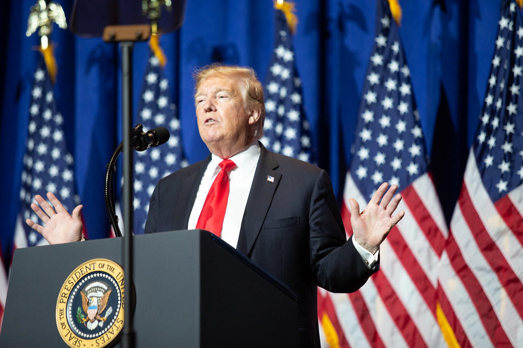 Donald Trump  au podium