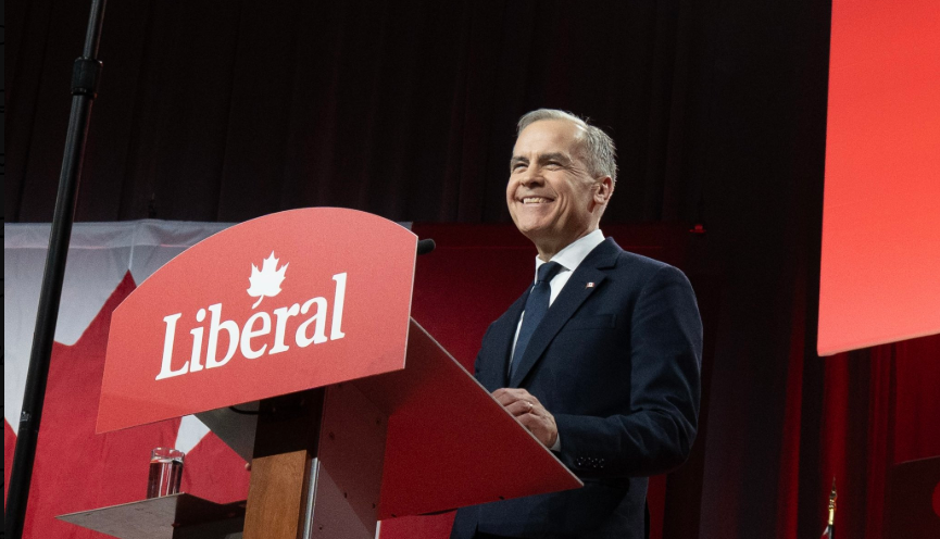 Mark Carney at podium