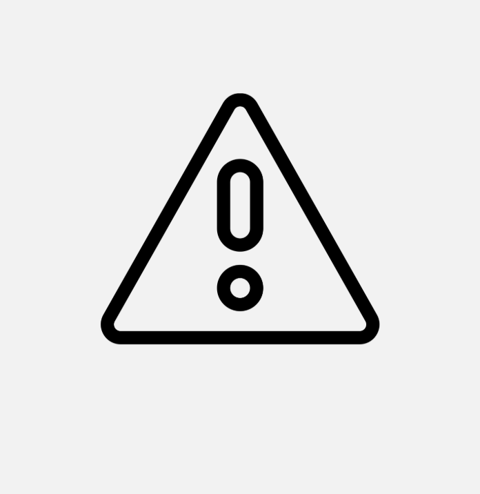 Point d'exclamation dans un triangle sur un fond gris