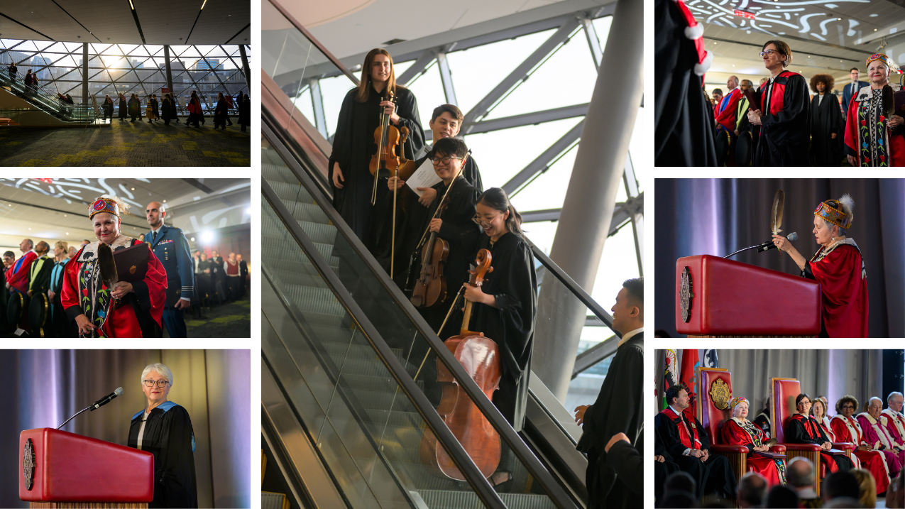 montage des moments importants de la cérémonie d'installation