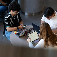 Students on different devices
