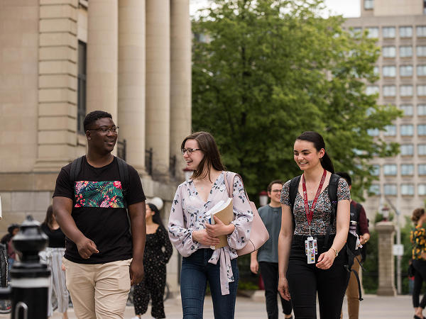 Students walking