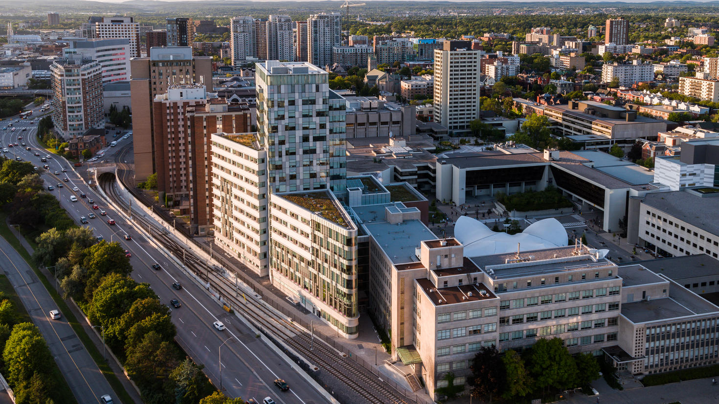 Vue aérienne du campus