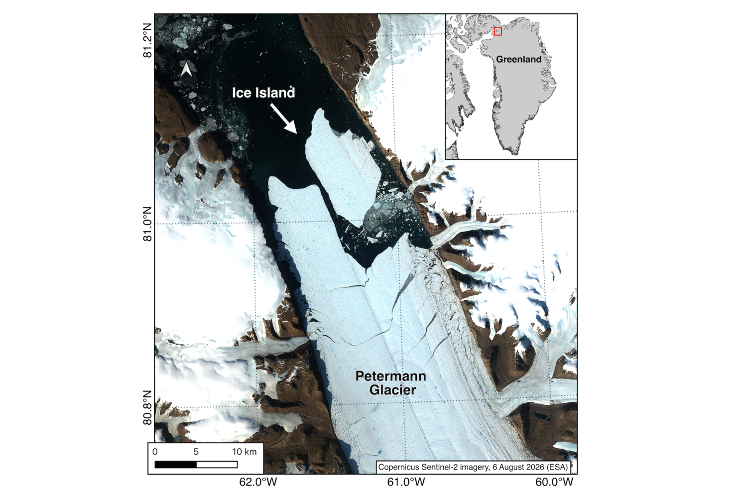 Photo : Imagerie satellite du vêlage – Adam Garbo.