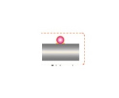 Description schématique de la lumière fluorescente des nanoparticules. 