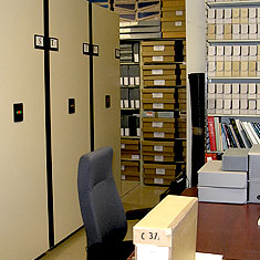 Une salle d'archives