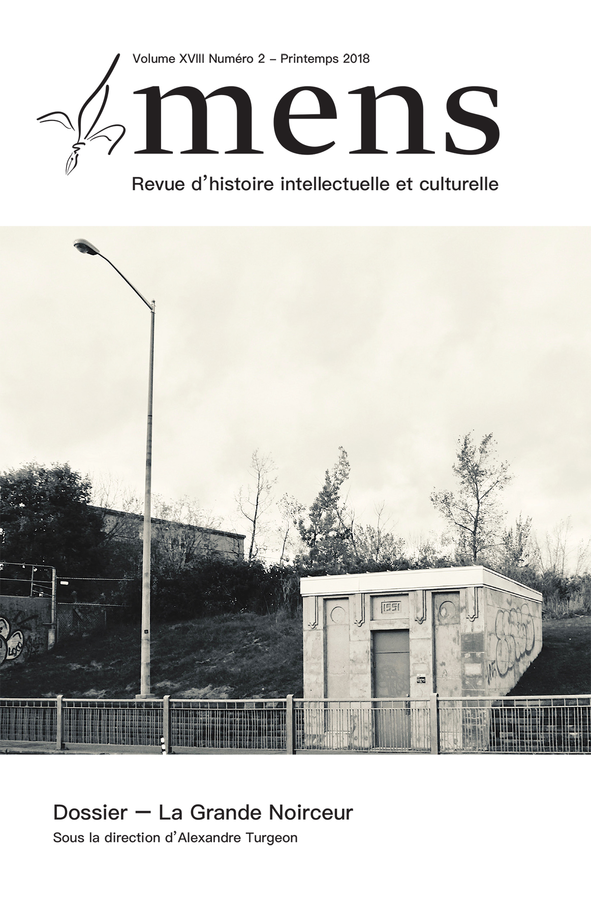 Couverture de la revue : photo urbaine en noir et blanc.