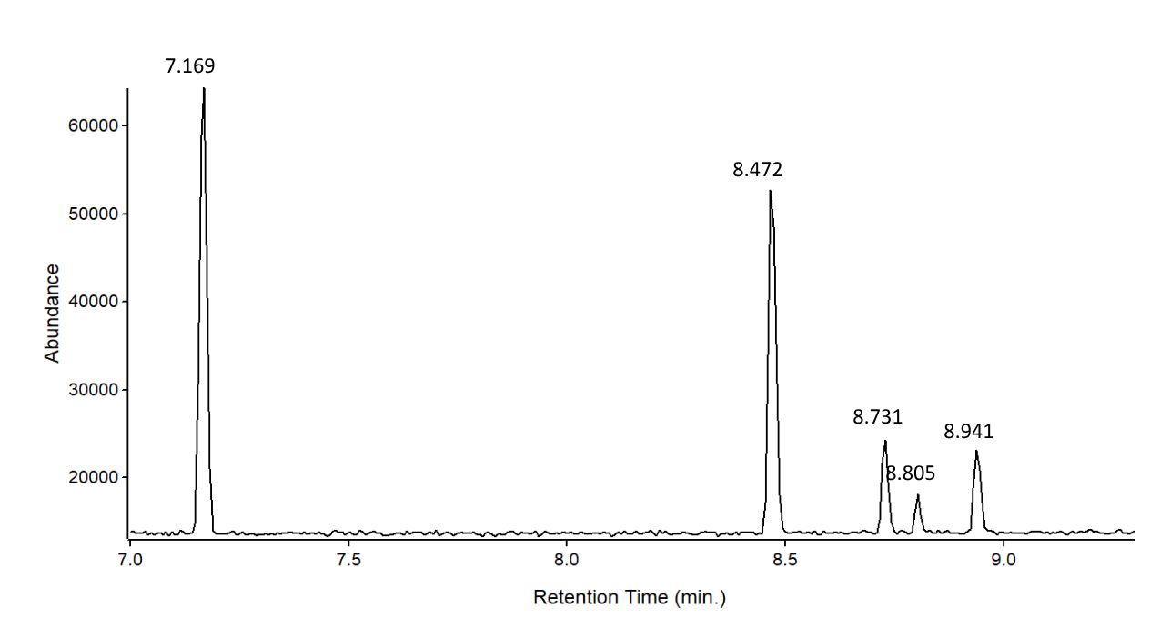 chromatogram of yarrow hydrosol