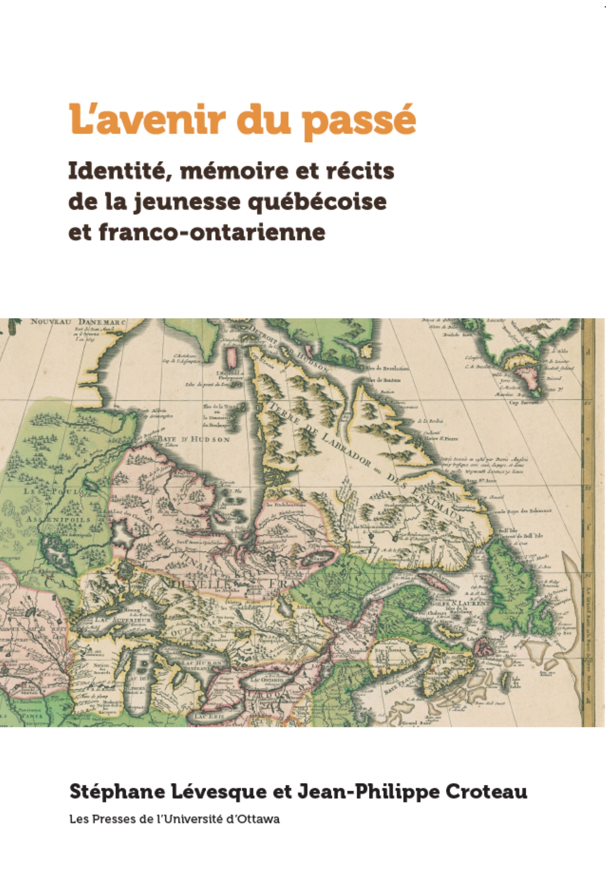 Couverture du livre L'avenir du passé avec une carte ancienne dans des teintes de vert, de rose et de jaune.