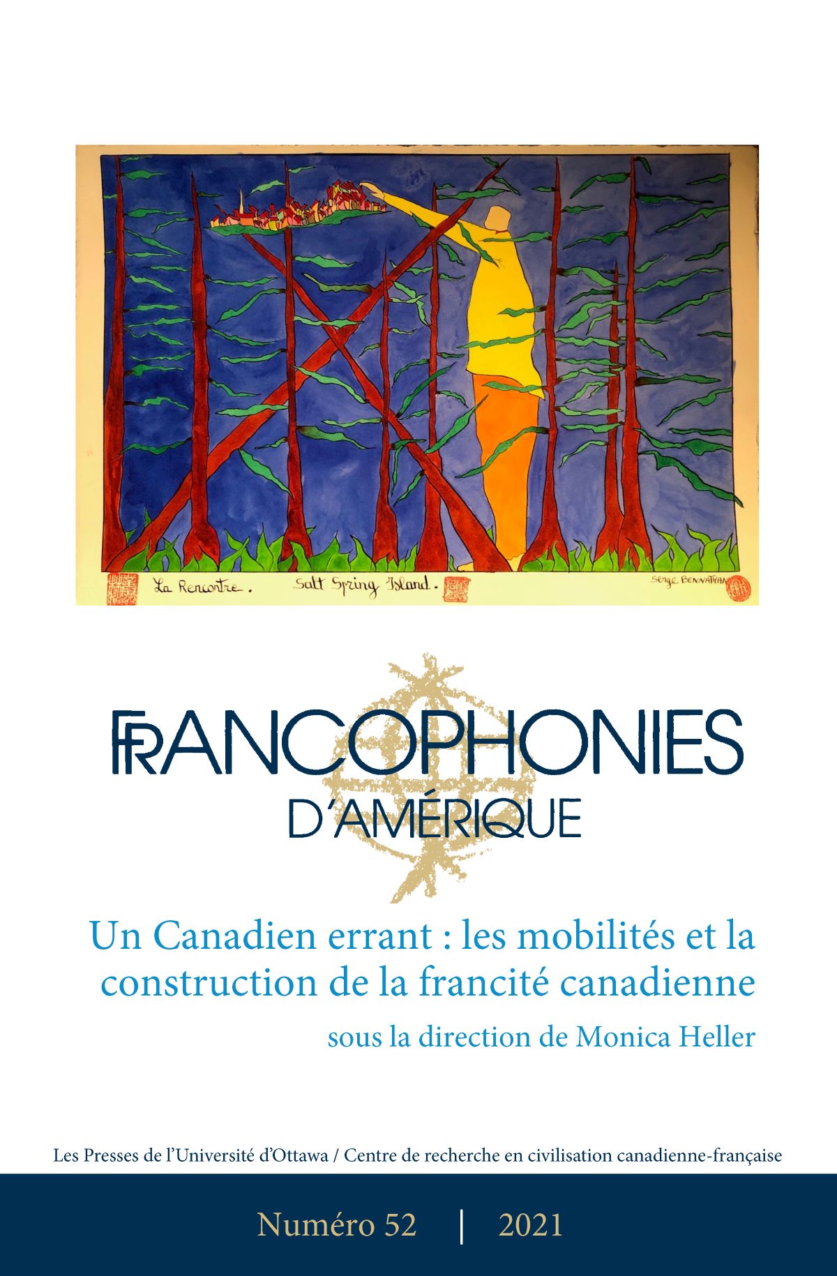 Couverture de la revue Francophonies d'Amérique (no 52)