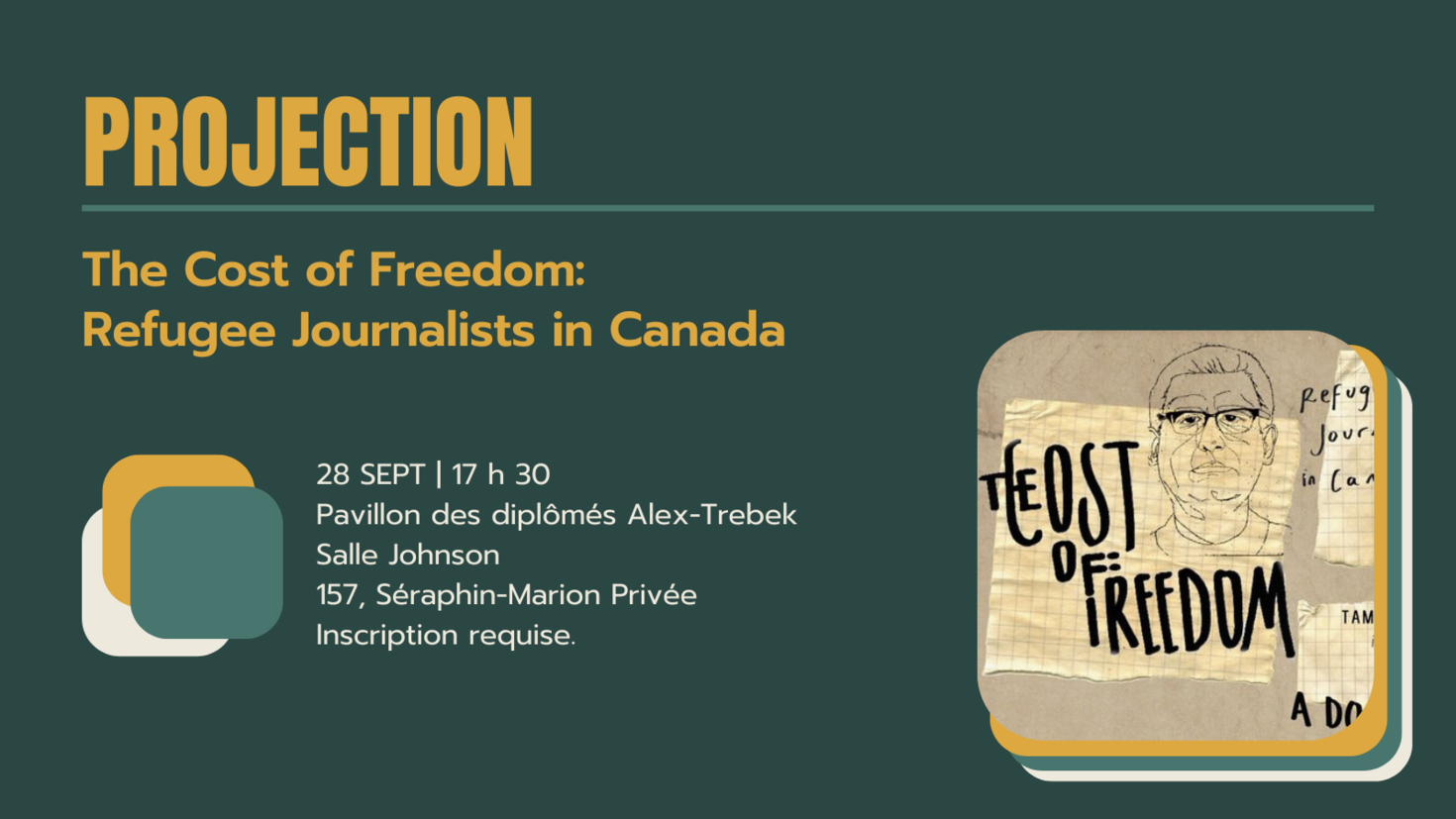 Projection publique du documentaire The Cost of Freedom