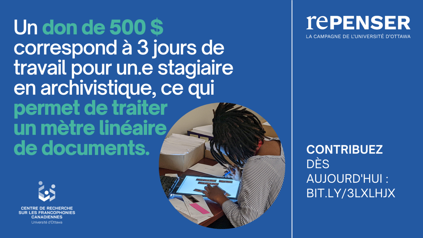 Visuel de la campagne de dons 2023 du CRCCF