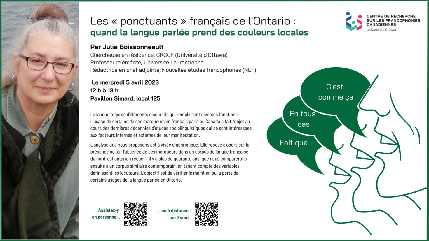 Annonce de la conférence de Julie Boissonneault