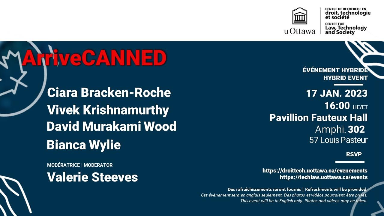 Poster for ArriveCANNED presentation info