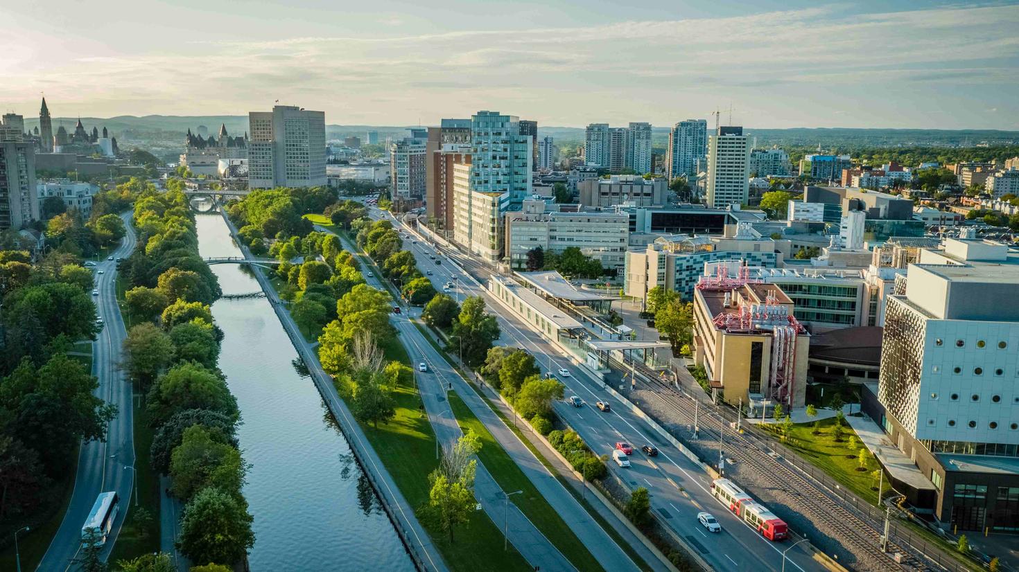 vue aérienne de l'uottawa