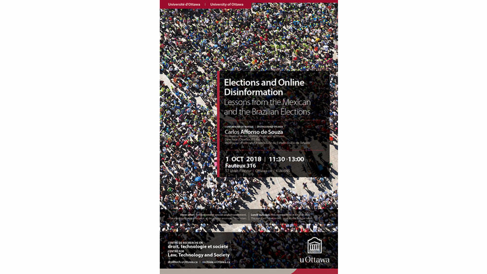 Carlos Affonso Souza: Elections and Online Disinformation Poster
