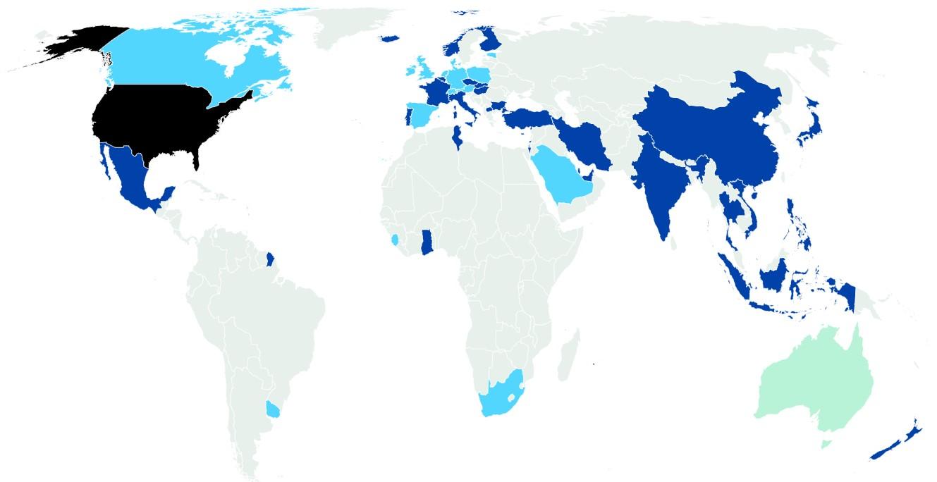 Carte du Global Pandemic App Watch