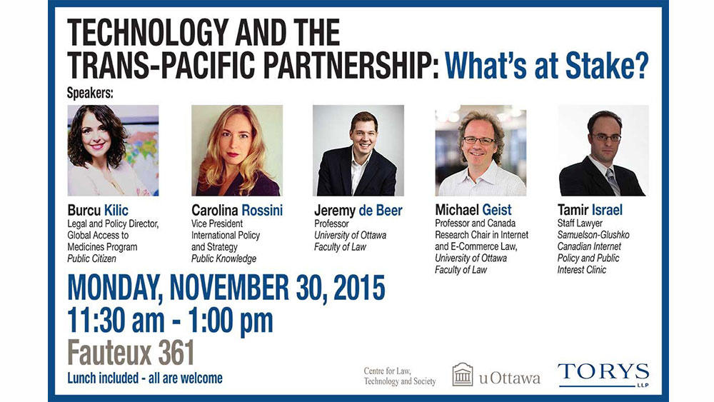 "Technology and the TPP: What's at Stake?" Poster