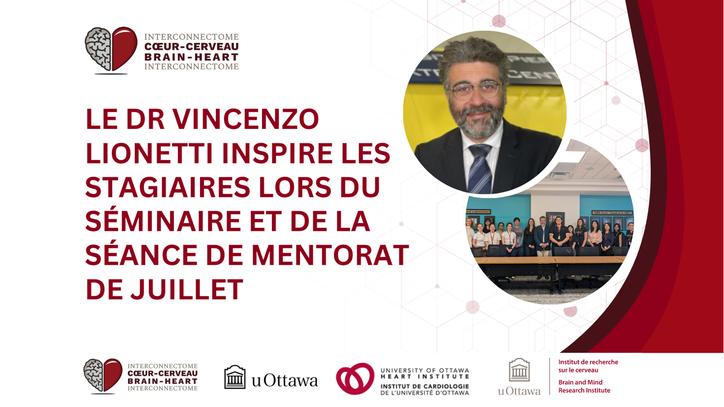 Bannière de présentation du Dr Vincenzo Lionetti.