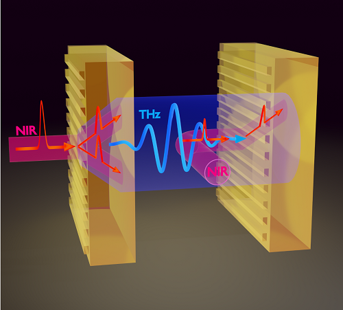 A schematic representation of the noncollinear dual grating configuration