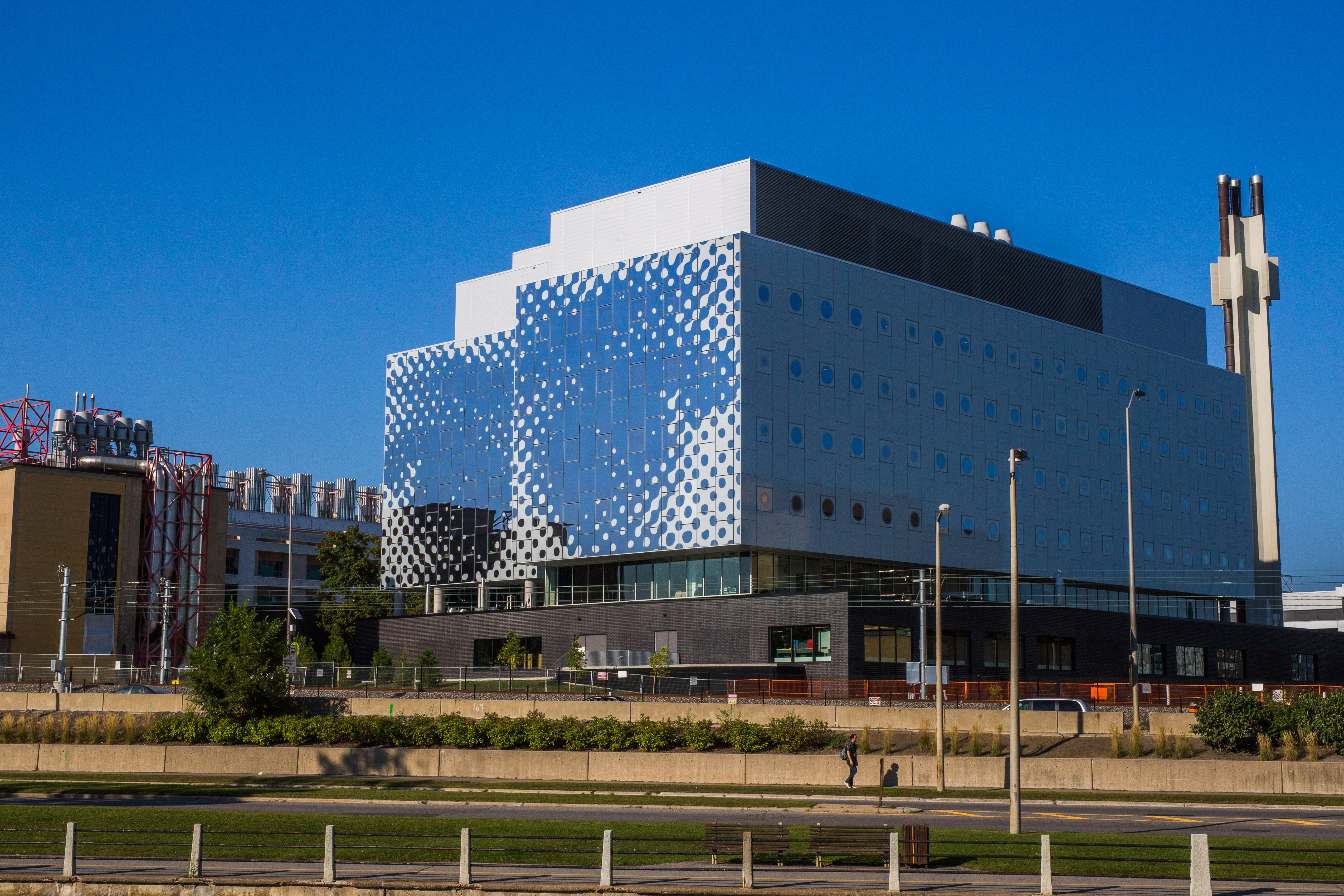 STEM building with the artwork of eyes