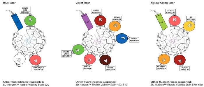 Celesta Configuration: 3 Lasers – 12 colours