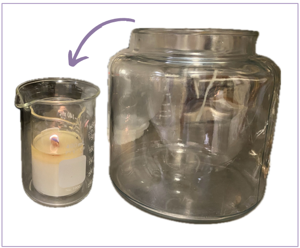 extraction tub and candle
