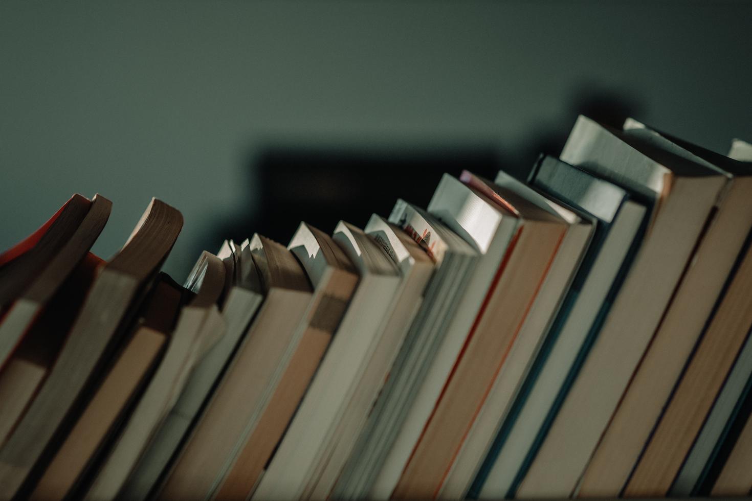 Books on a shelf