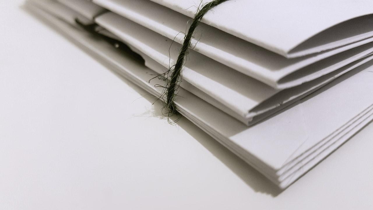 Stack of document folders
