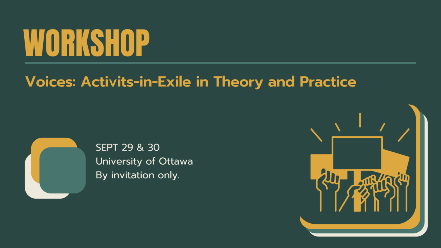Workshop - Voices: Activists-in-Exile