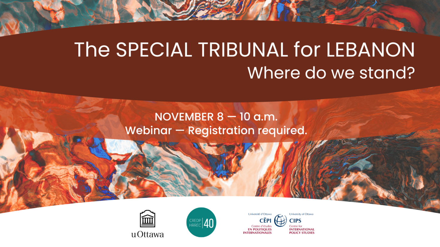 Webinar on November 8 at 10 am - The Special Tribunal for Lebanon