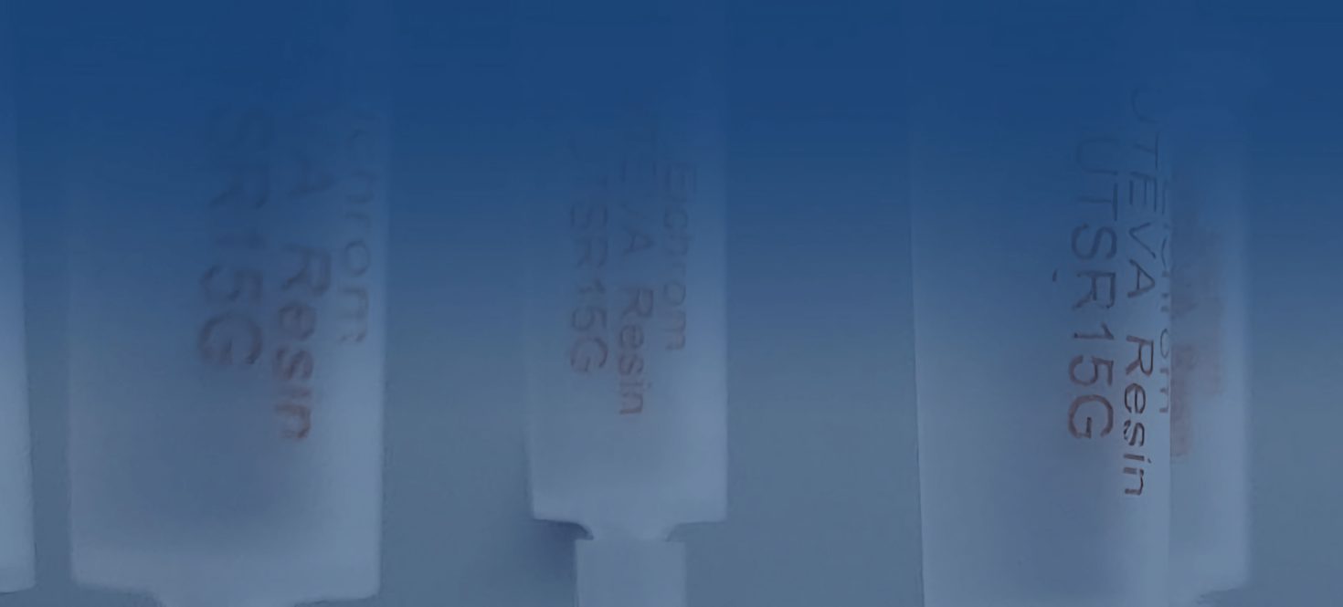 Vials of resin