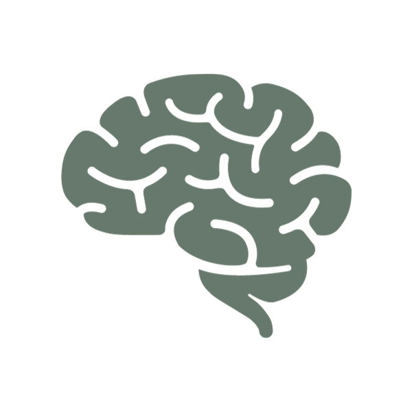 Cartoon Brain in Green.