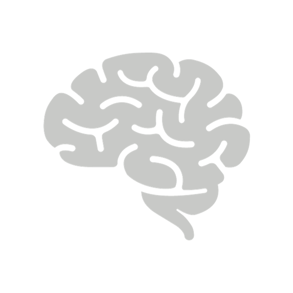 Cartoon Brain in Grey.