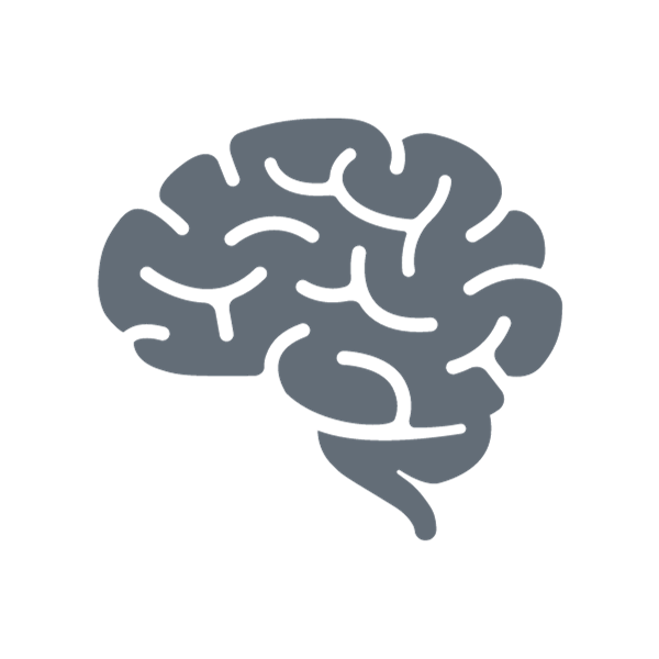 Cartoon Brain in Blue