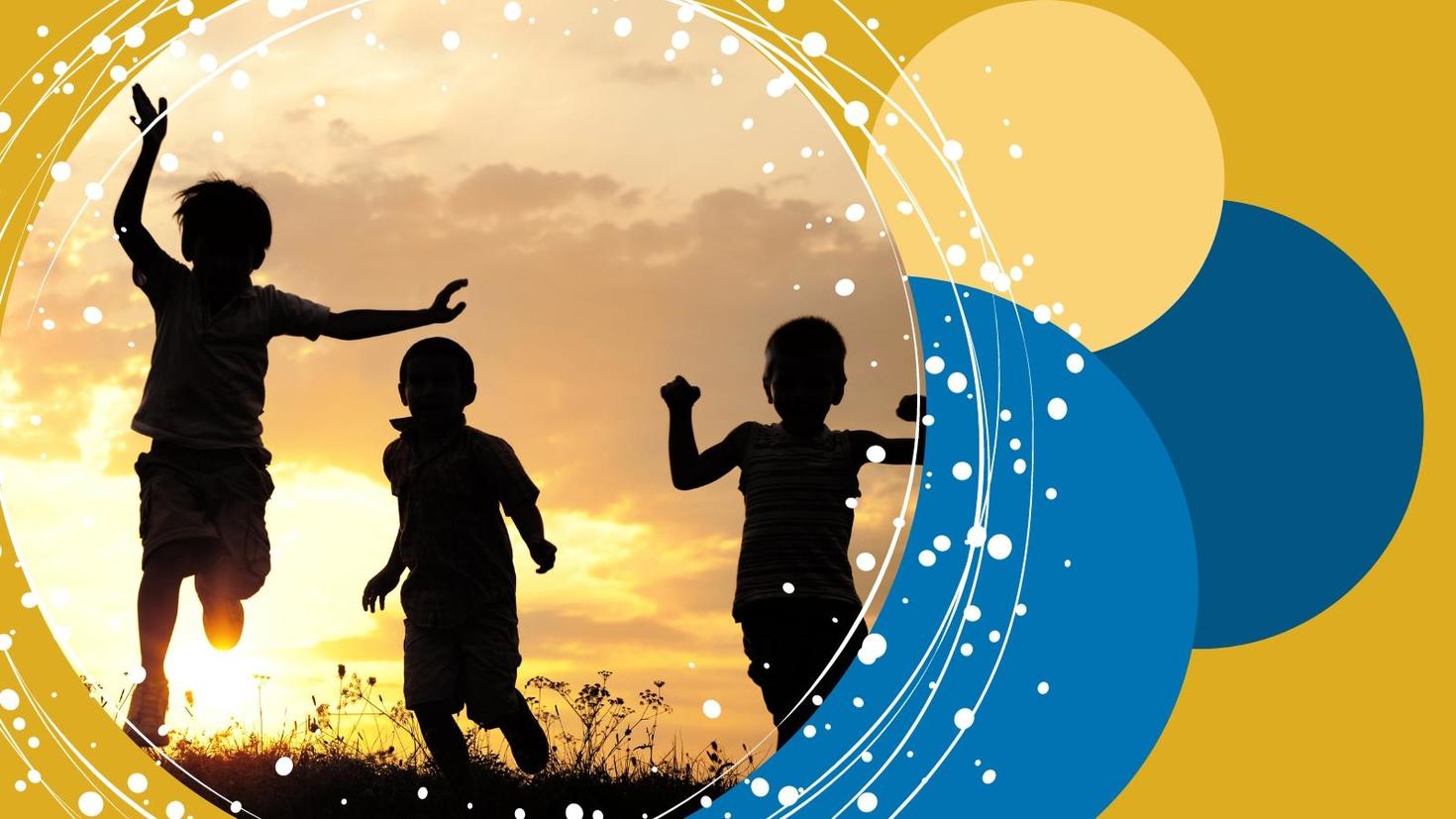 Picture of kids on a sunset