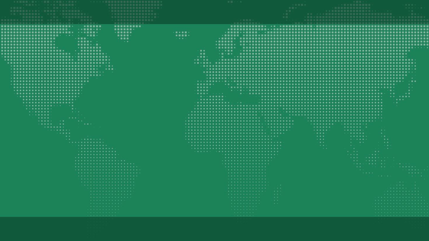 Map of the world on a green background.
