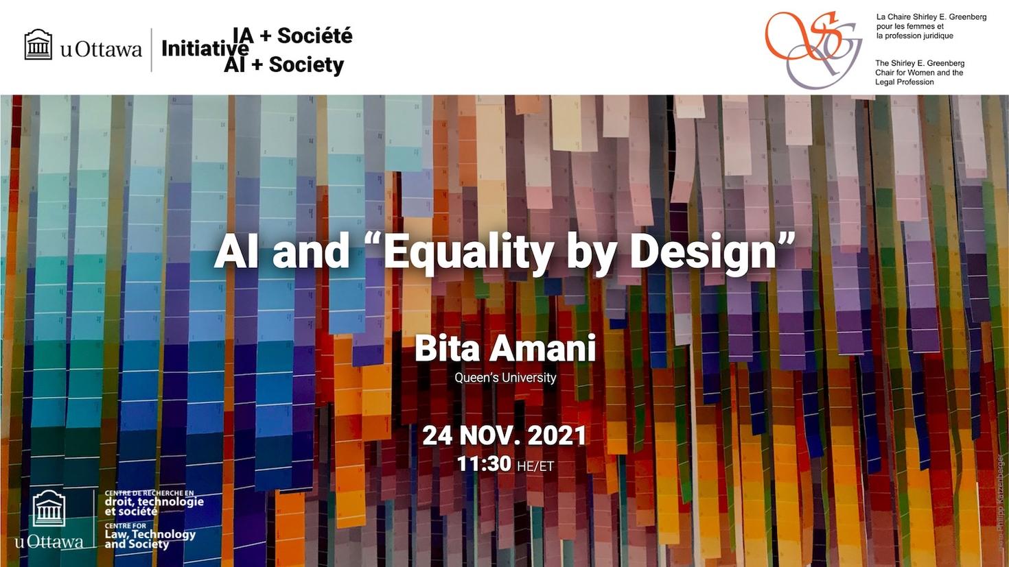 Poster for event AI and “Equality by Design”AI and “Equality by Design”