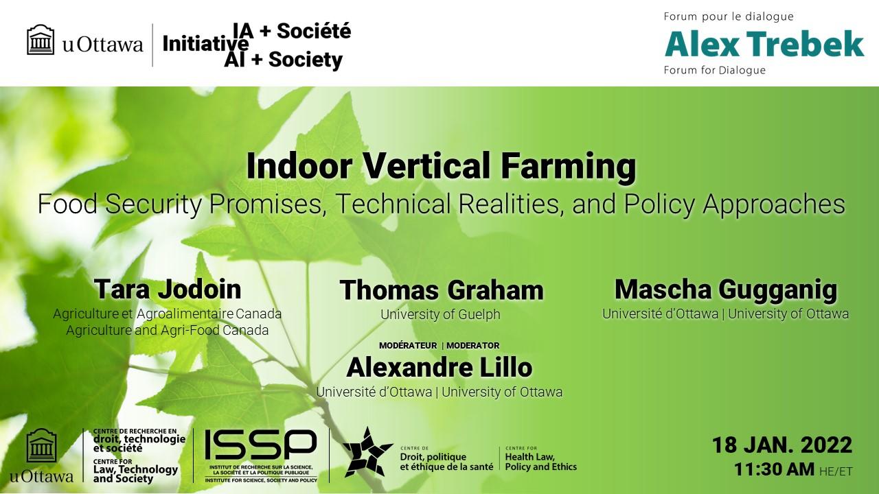 Poster for the event Indoor Vertical Farming