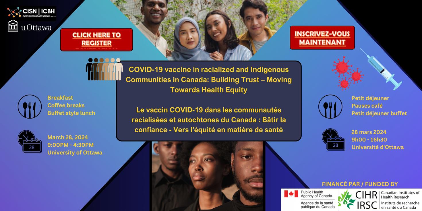Poster of Conference on Vaccine Health Equity & Racialzed Communities