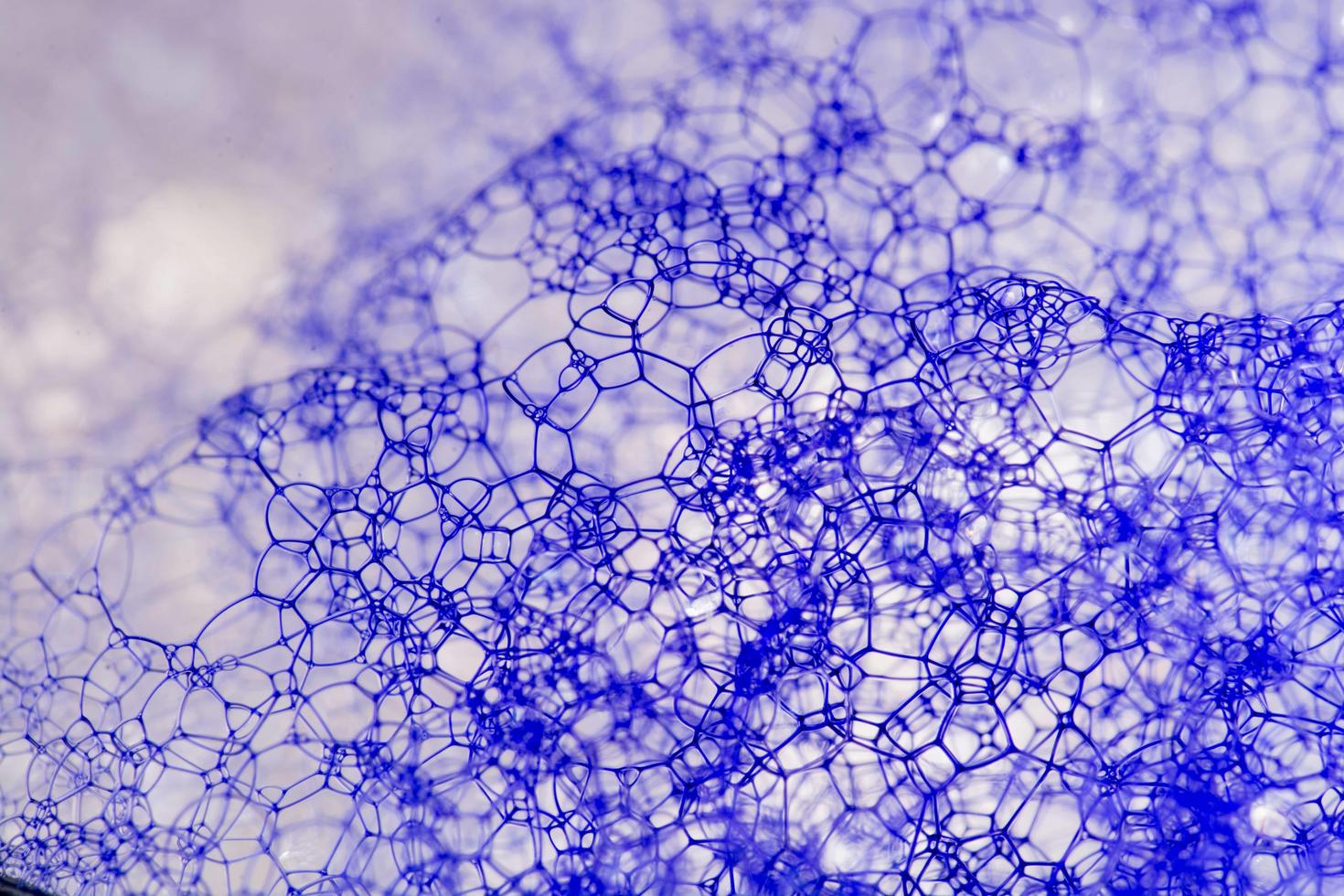 Blue soap bubbles