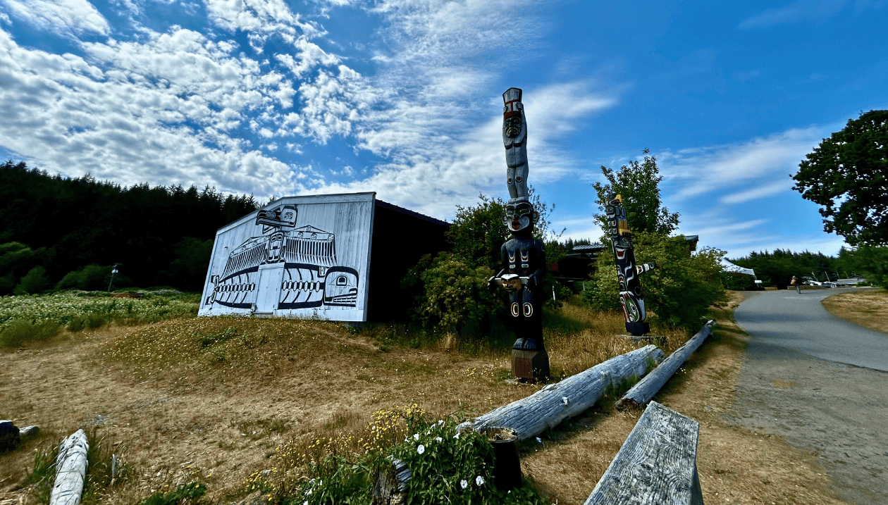 The U’mista Cultural Centre (side that faces the water)