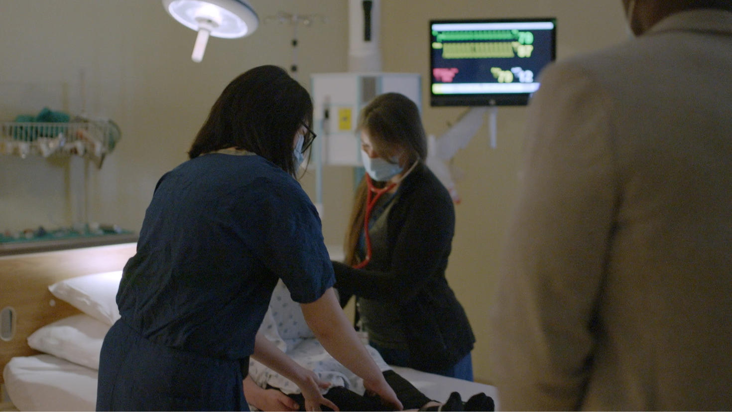Medical staff in a simulation