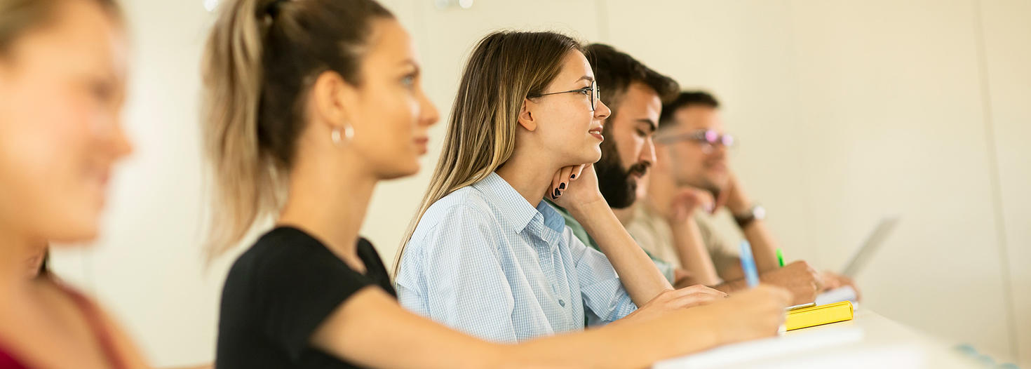 University students in a classroom