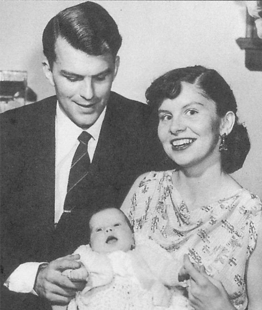 Photo of Doris Kavanagh-Gray, her husband John Gray and baby Cynthia.