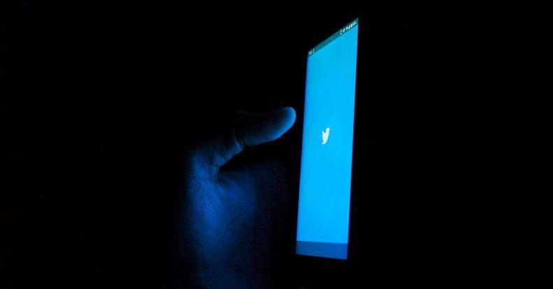Phone screen with the Twitter application open.
