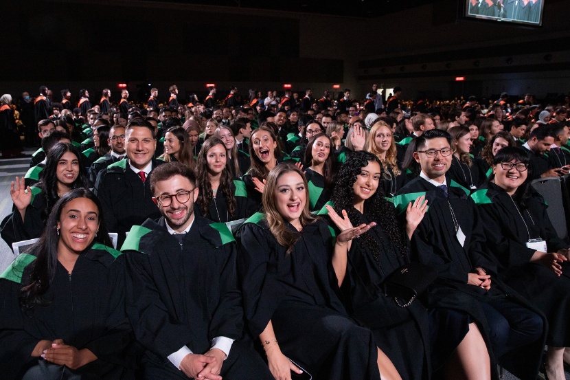 picture of graduates during the ceremony